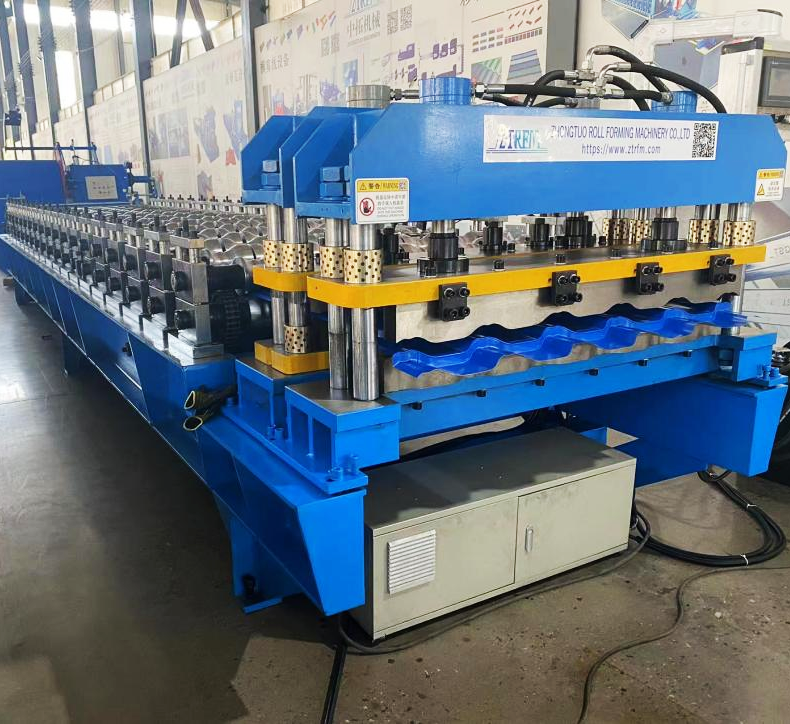 High speed glazed tile roof sheet roll forming machine